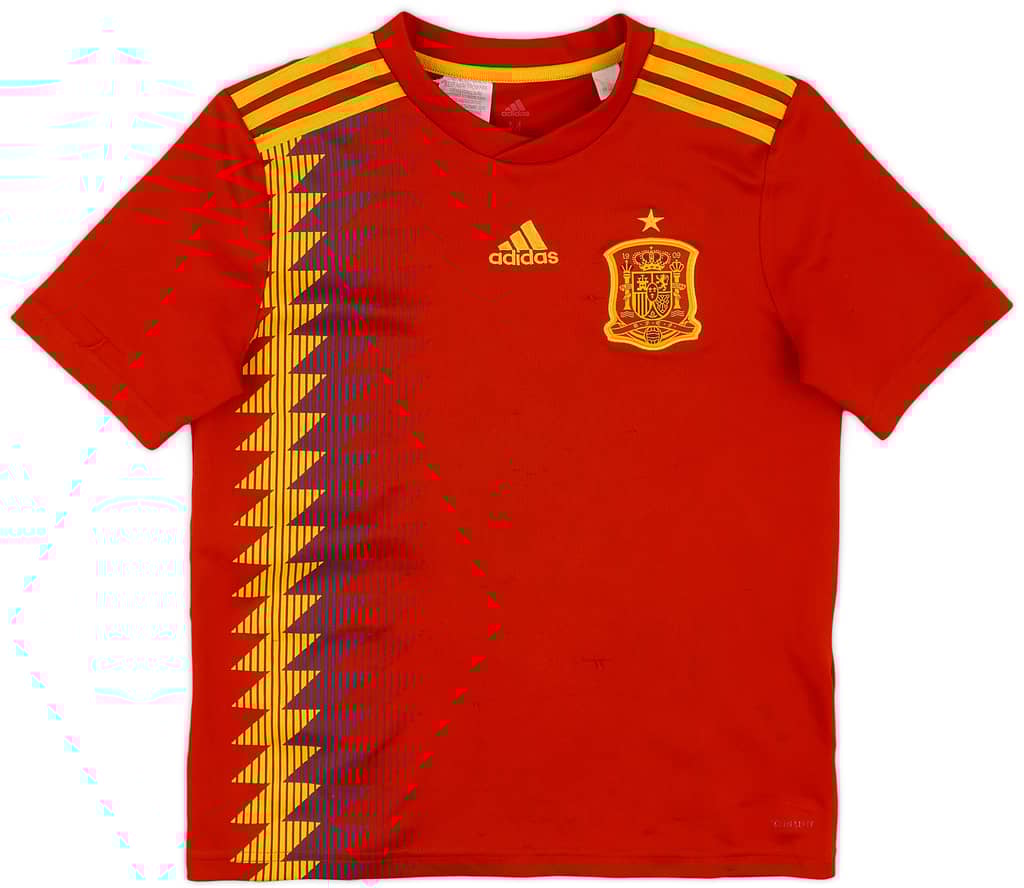 2018-19 Spain Home Shirt - 8/10 - (M.Boys)