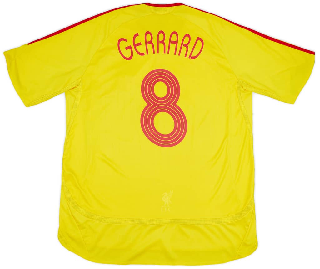 2006-07 Liverpool Away Shirt Gerrard #8 - 5/10 - (XL)