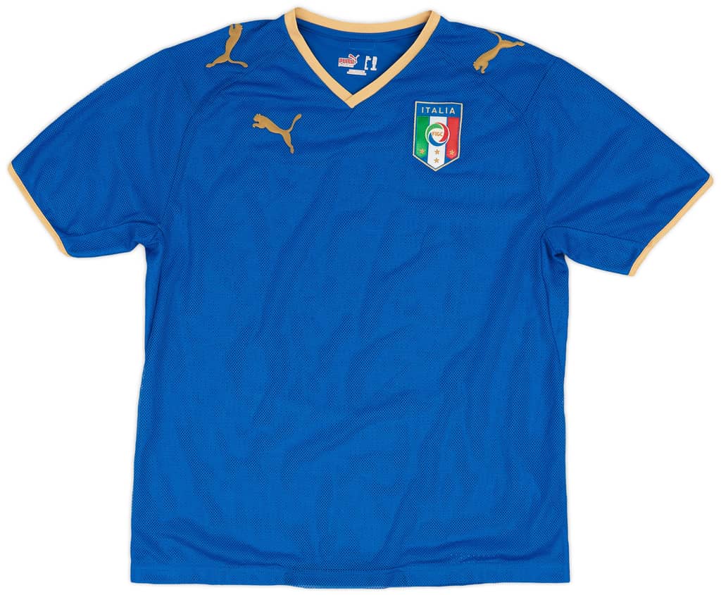 2007-08 Italy Home Shirt - 8/10 - (XL.Boys)