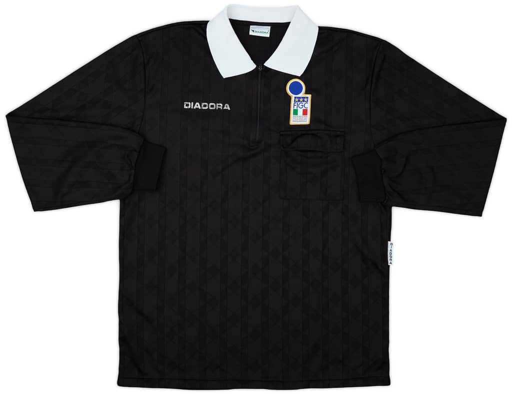 1990s Italy FIGC Diadora Referee L/S Shirt - 7/10 - (XL)