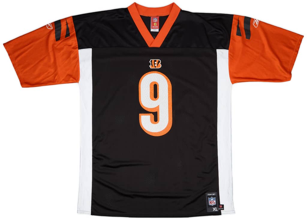 2007 Cincinnati Bengals Palmer #9 Reebok Reebok Replica Home Jersey - 9/10 - (XL)