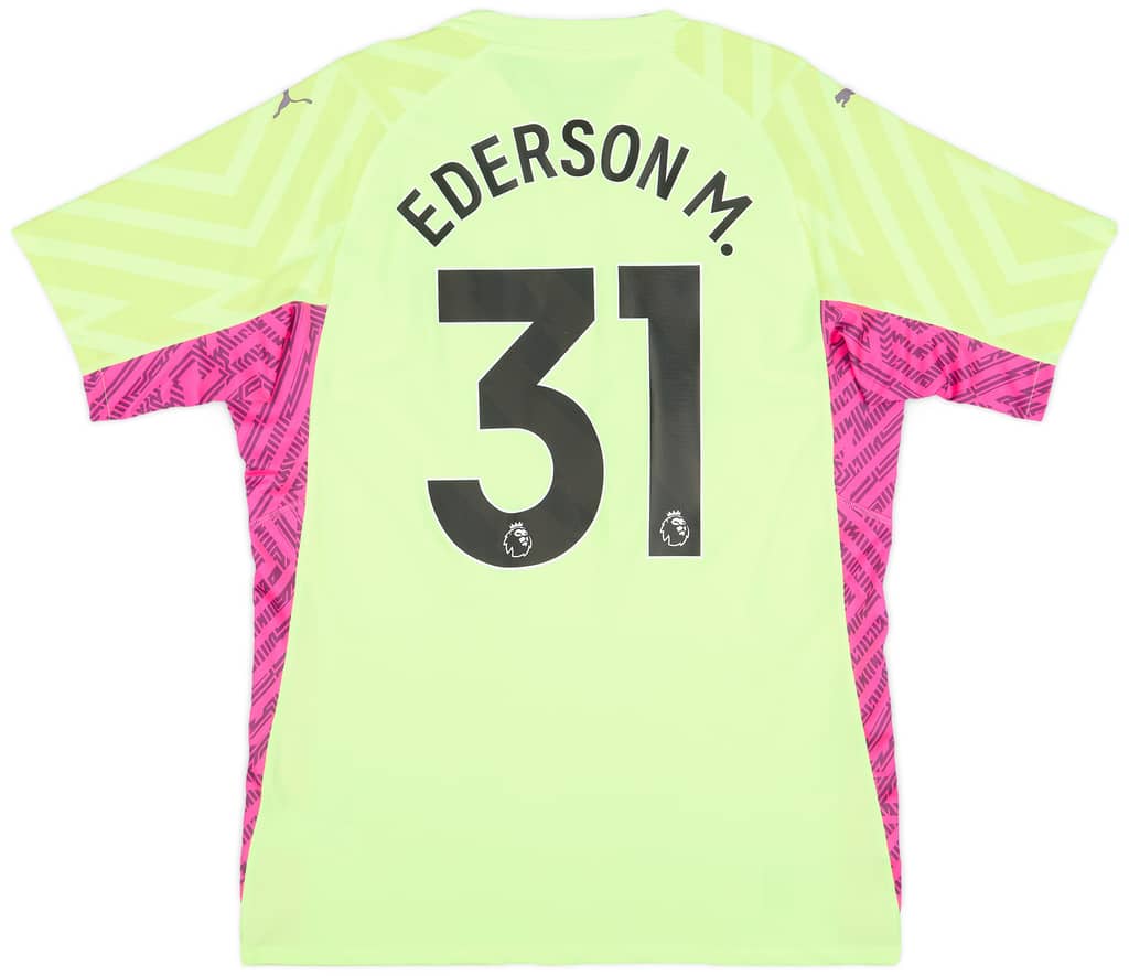 2023-24 Manchester City Player Issue GK S/S Shirt Ederson #31