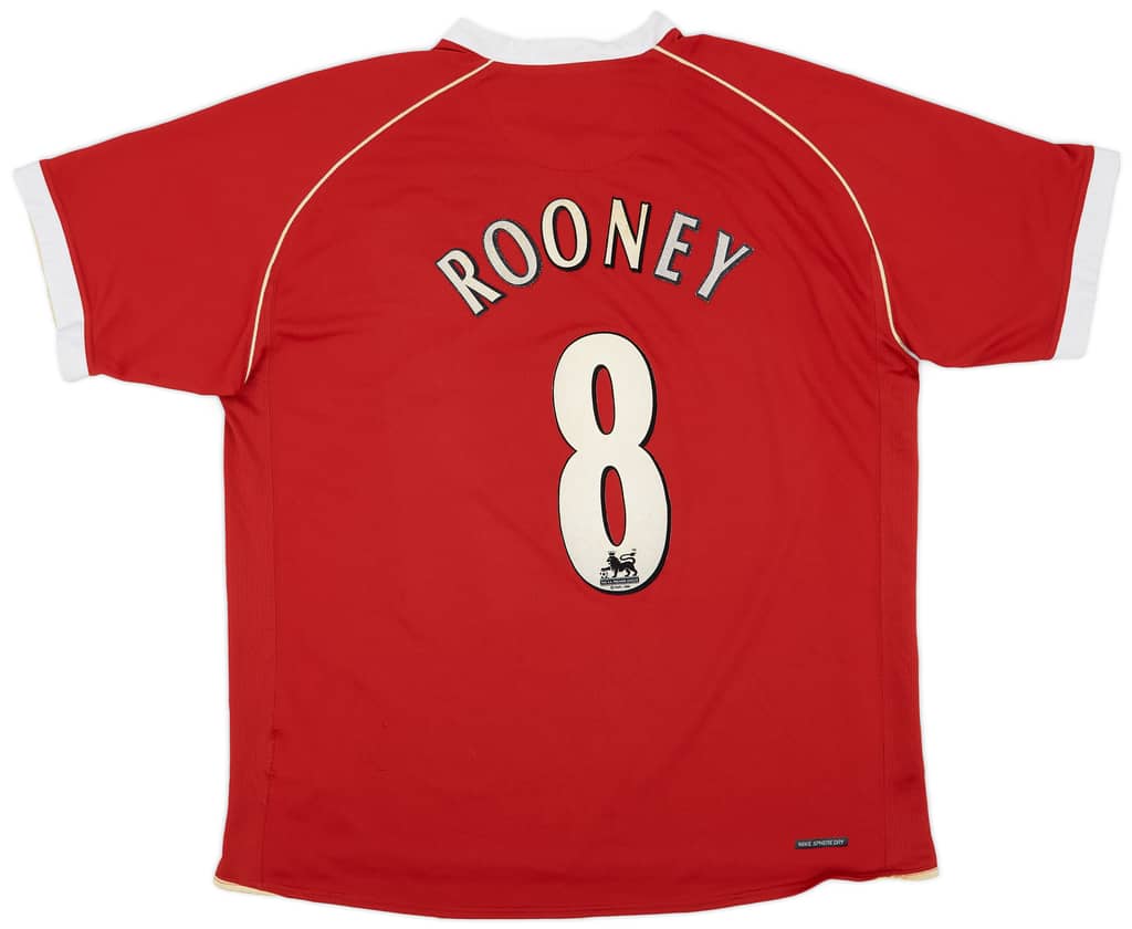 2006-07 Manchester United Home Shirt Rooney #8 - 5/10 - (XL)