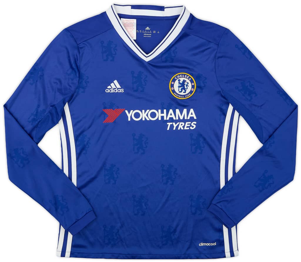 2016-17 Chelsea Home L/S Shirt - 9/10 - (M.Boys)