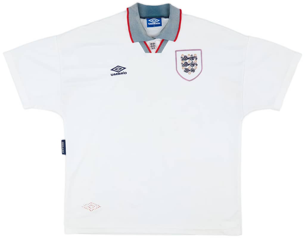 1993-95 England Home Shirt - 5/10 - (XL)