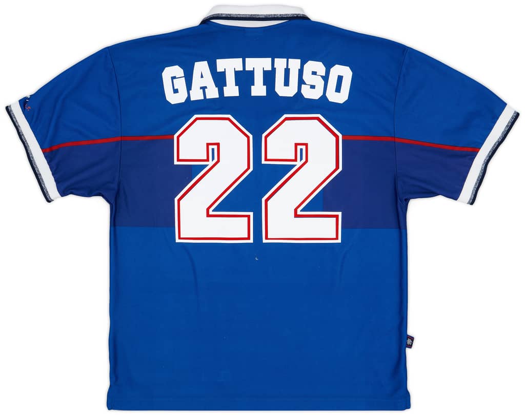 1997-99 Rangers Home Shirt Gattuso #22 - 8/10 - (XL)