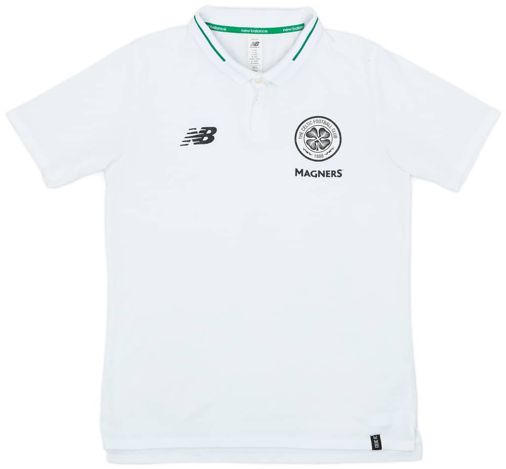 2017-18 Celtic New Balance Polo Shirt - 8/10 - (S)