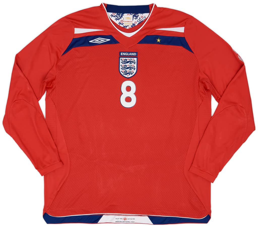 2008-10 England Away L/S Shirt Lampard #8 - 8/10 - (XXL)