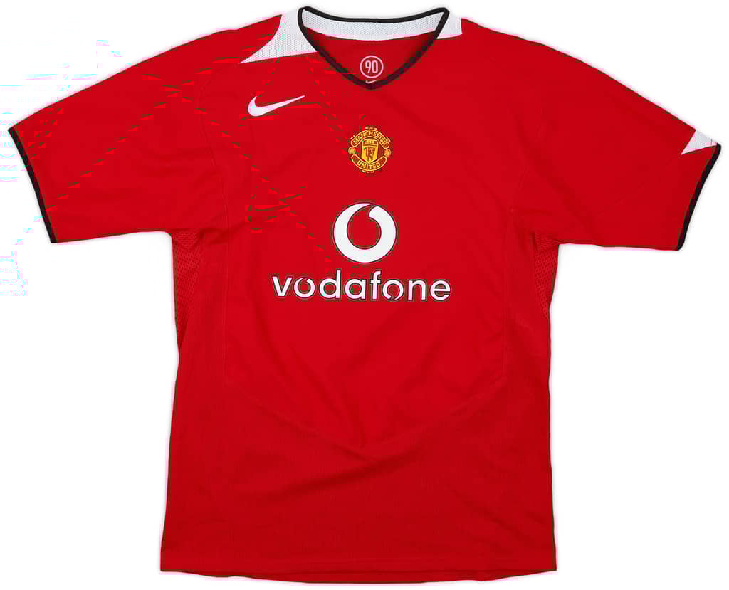 2004-06 Manchester United Home Shirt - 9/10 - (XL.Boys)