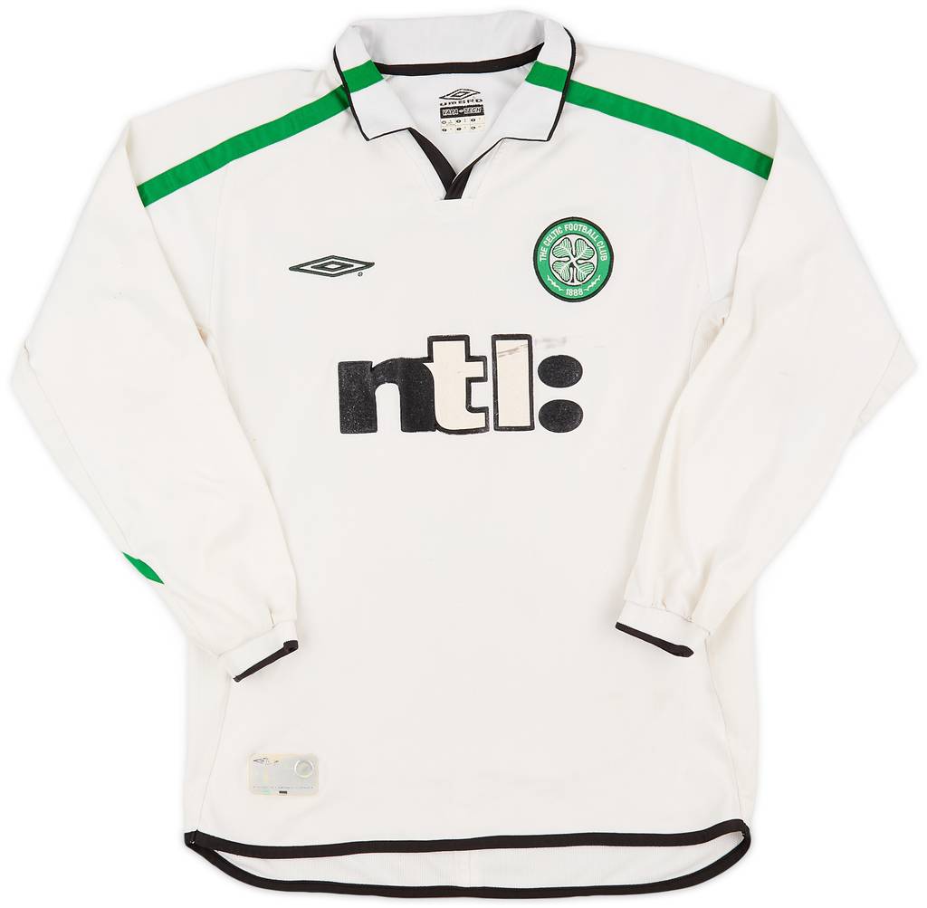 2001-02 Celtic Away L/S Shirt - 5/10 - (M)