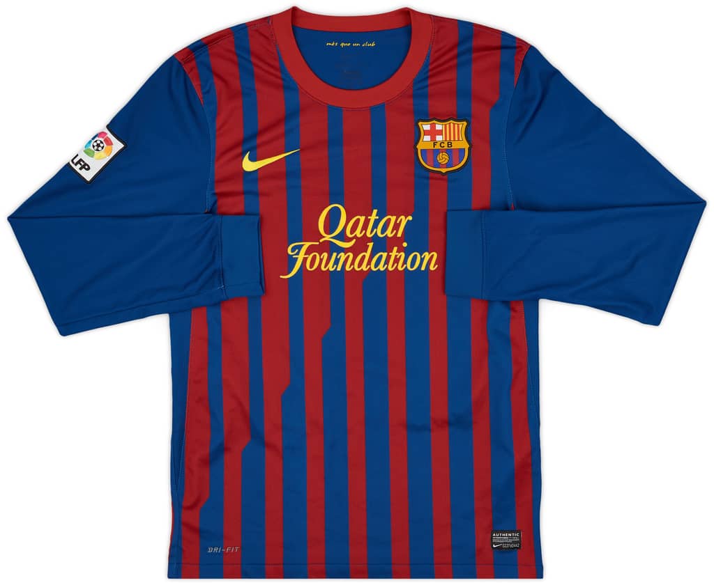 2011-12 Barcelona Home L/S Shirt Messi #10 - 8/10 - (S)
