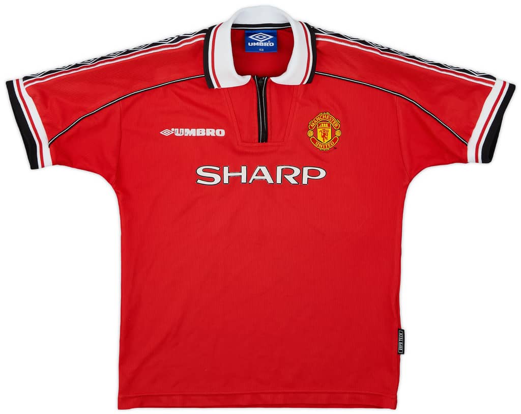1998-00 Manchester United Home Shirt - 7/10 - (L.Boys)