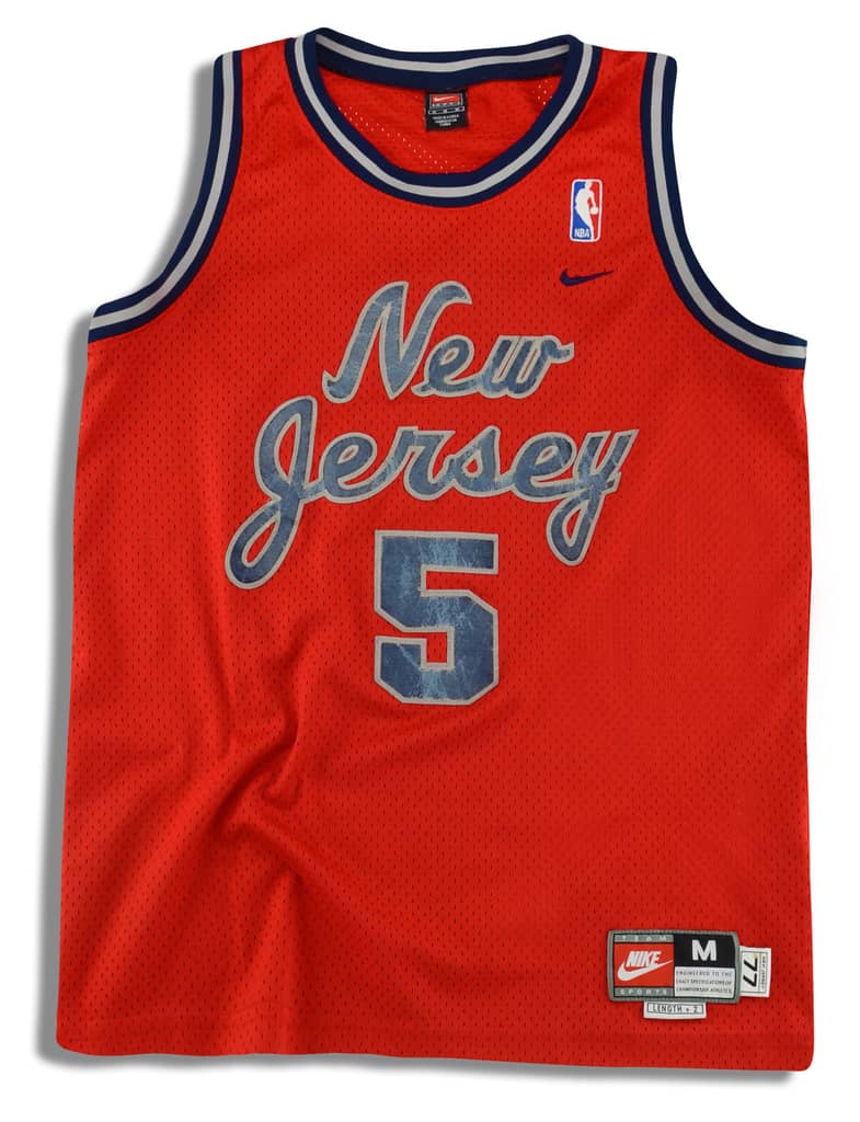 1977 New Jersey Nets Kidd #5 Nike Rewind Swingman Jersey (Alternate) M