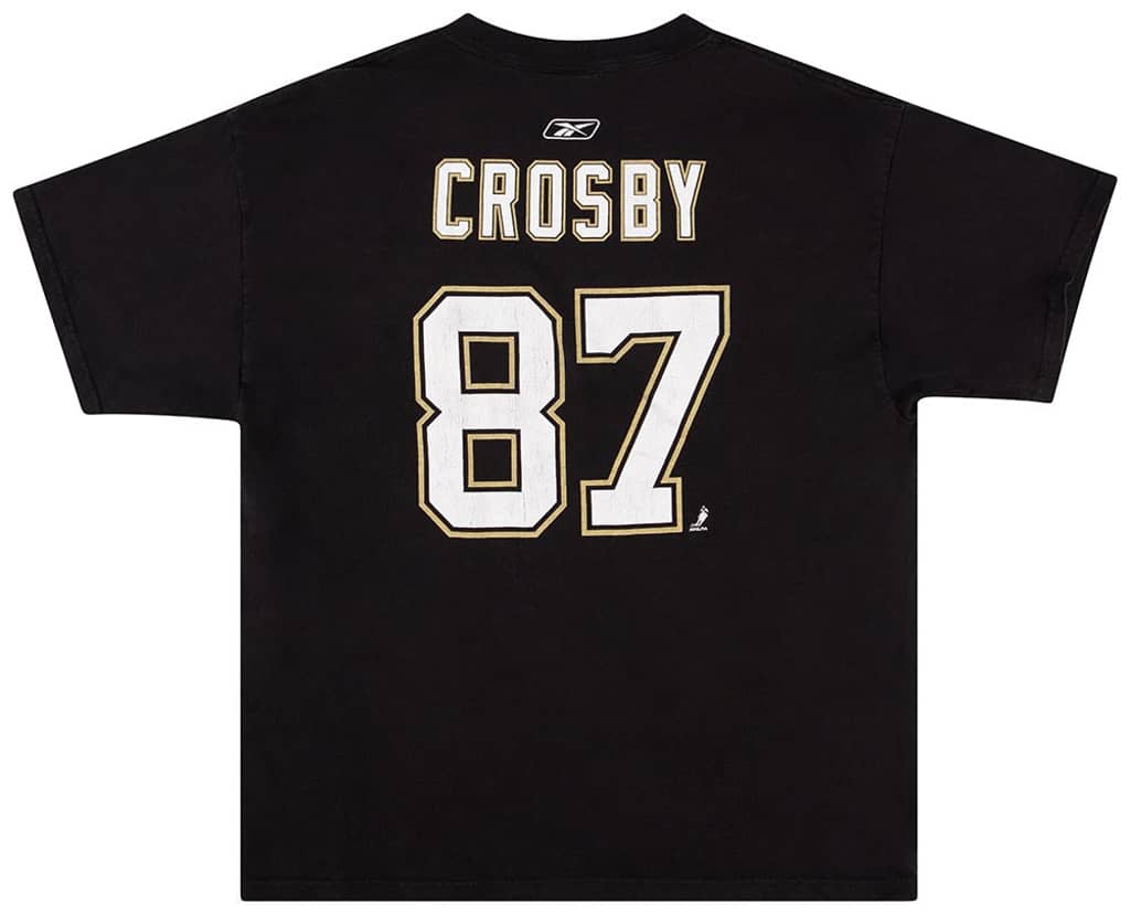 2005-08 Pittsburgh Penguins Crosby #87 Reebok Tee L