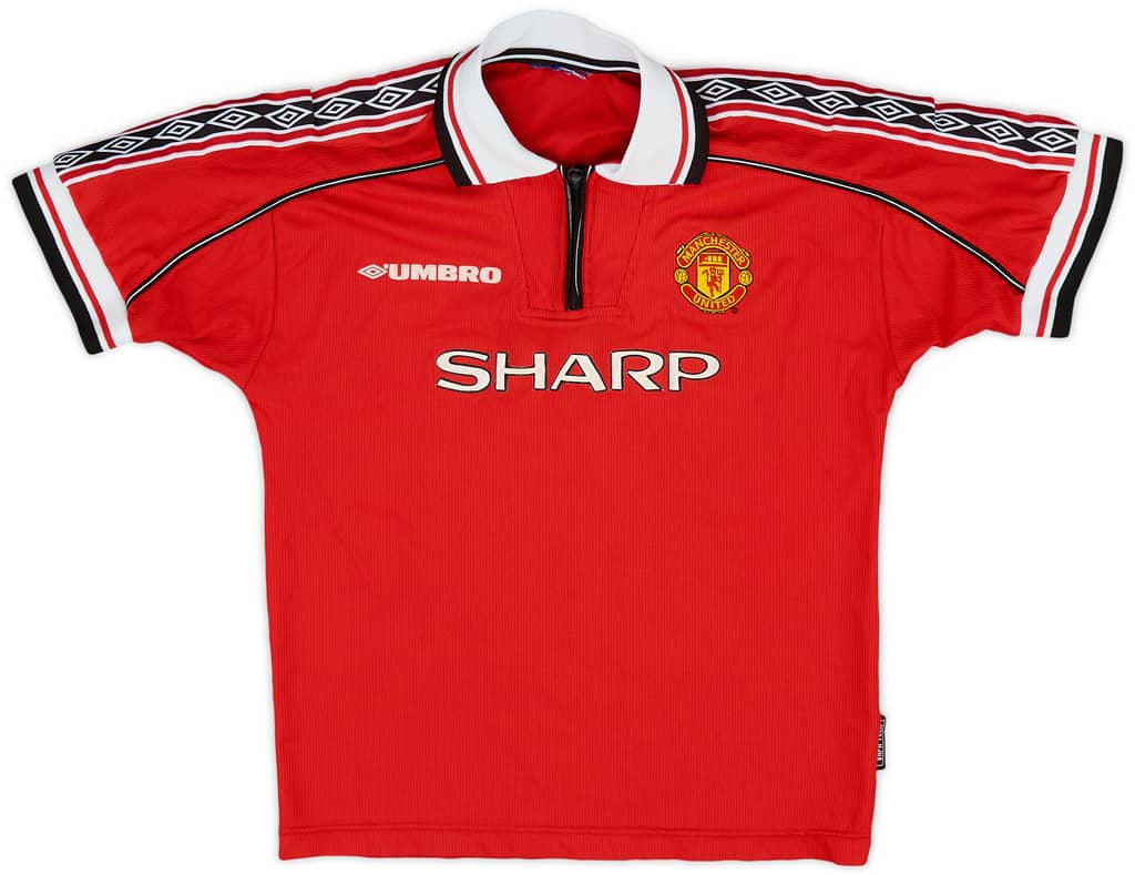 1998-00 Manchester United Home Shirt - 5/10 - (S.Boys)