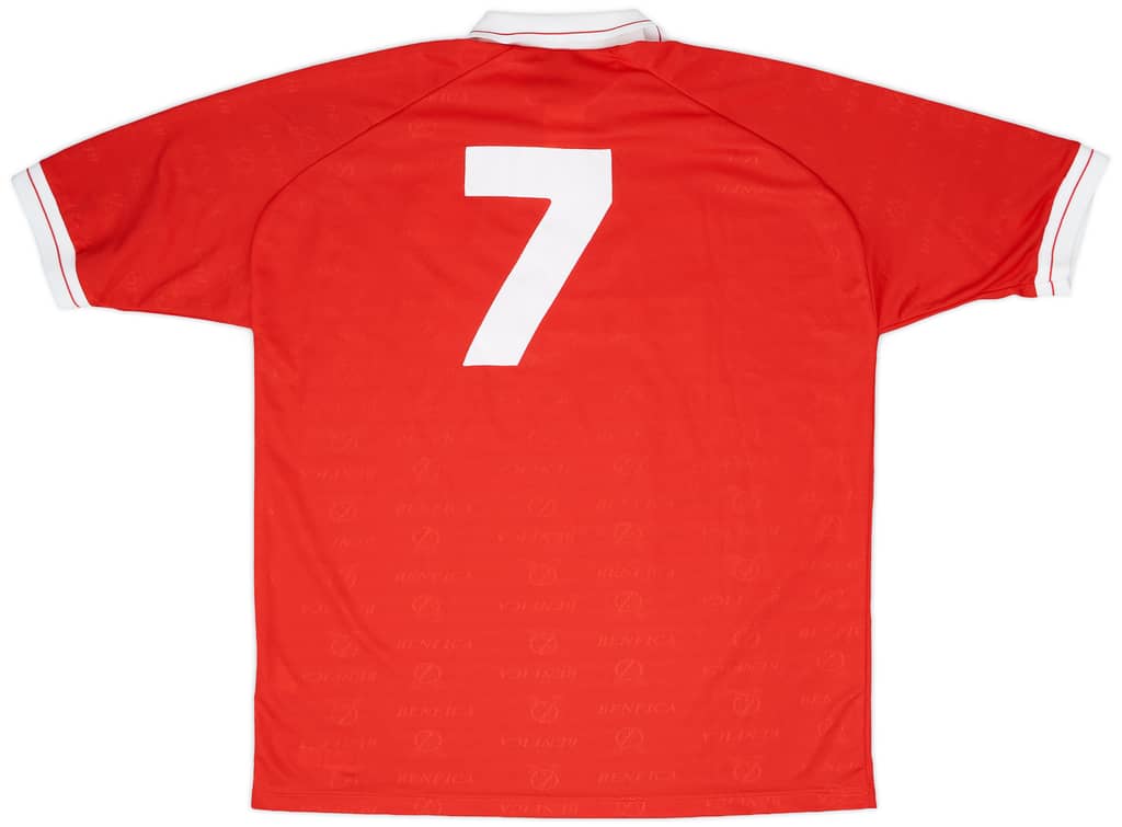 1995-96 Benfica Match Worn Home Shirt #7