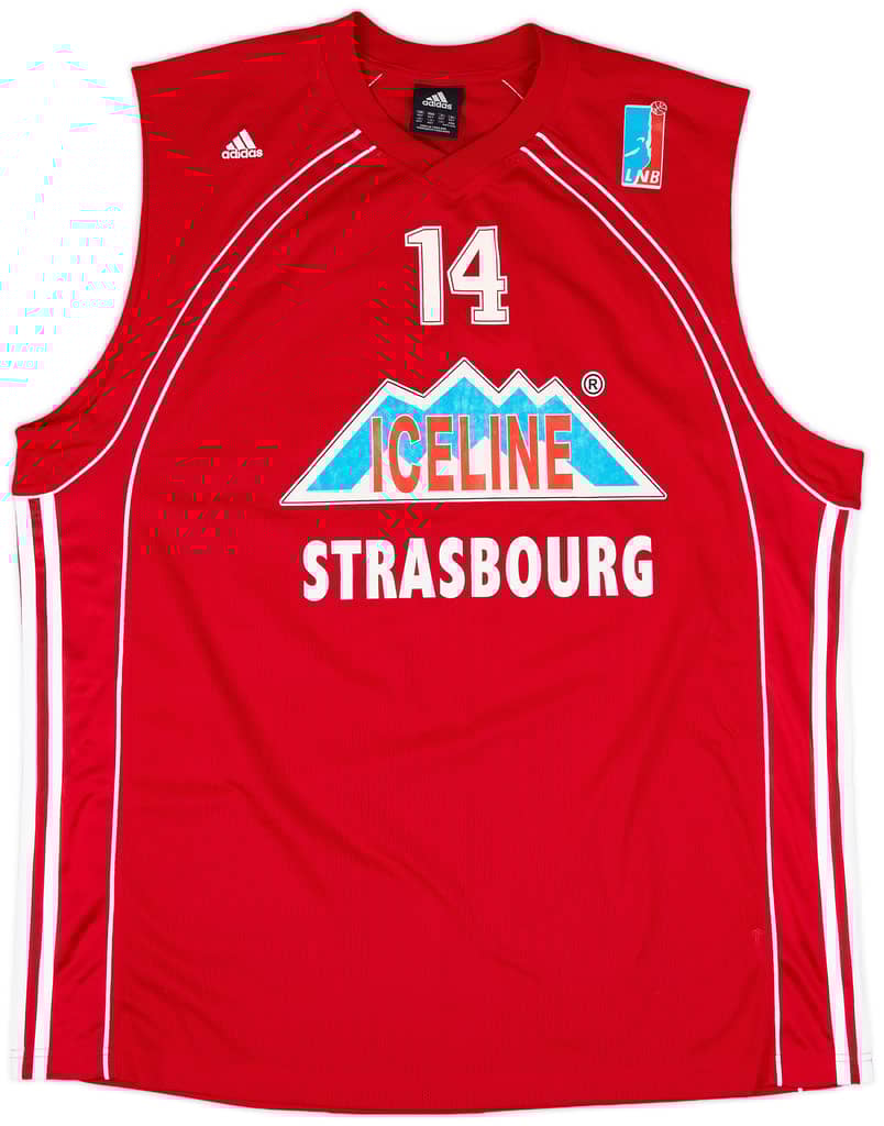 2005-06 SIG Strasbourg Player Issue Away Basketball Shirt Palmer #14 - 8/10 - (3XL)