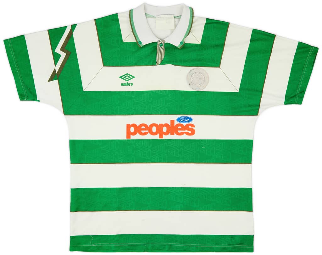 1991-92 Celtic Home Shirt - 3/10 - (XL)