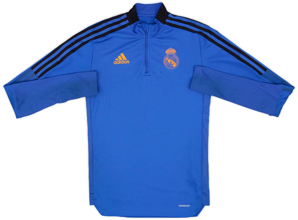 2021-22 Real Madrid adidas 1/4 Zip Training Top - 7/10 - (XS)