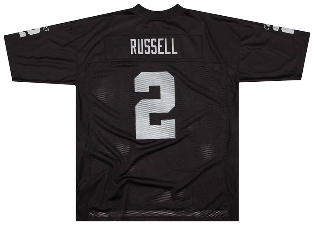 2007 Oakland Raiders Russell #2 Reebok On Field Jersey (Home) XXL