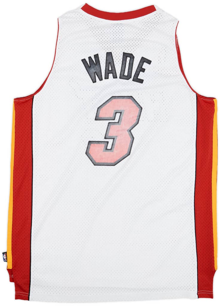 2004-06 Miami Heat Wade #3 Reebok Swingman Home Jersey - 5/10 - (L)