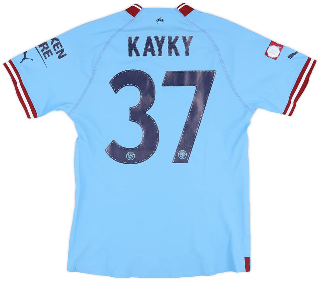 2022-23 Manchester City Match Issue Community Shield Home Shirt Kayky #37