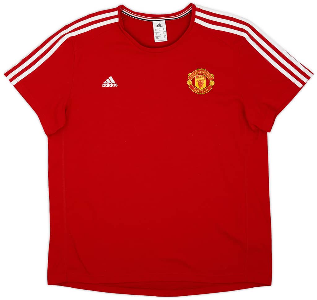 2015-16 Manchester United adidas Cotton Tee - 8/10 - (XL)