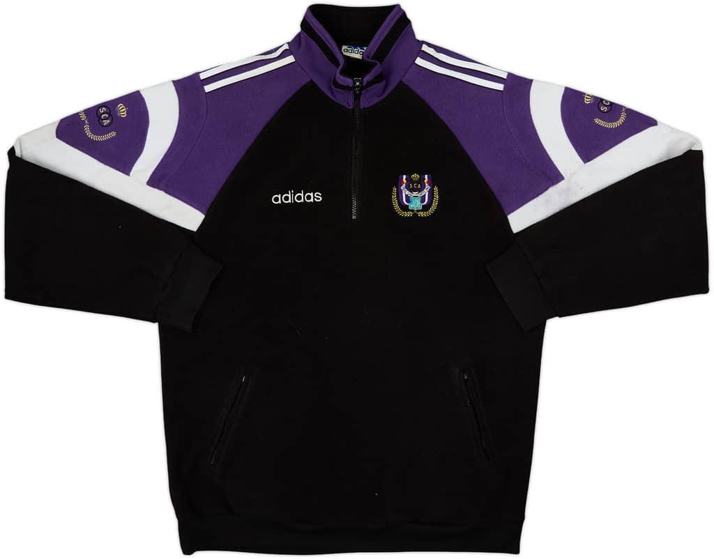 Chaqueta de forro polar con cremallera de 1/4 adidas del Anderlecht 1997-98 - 6/10 - (M/L)