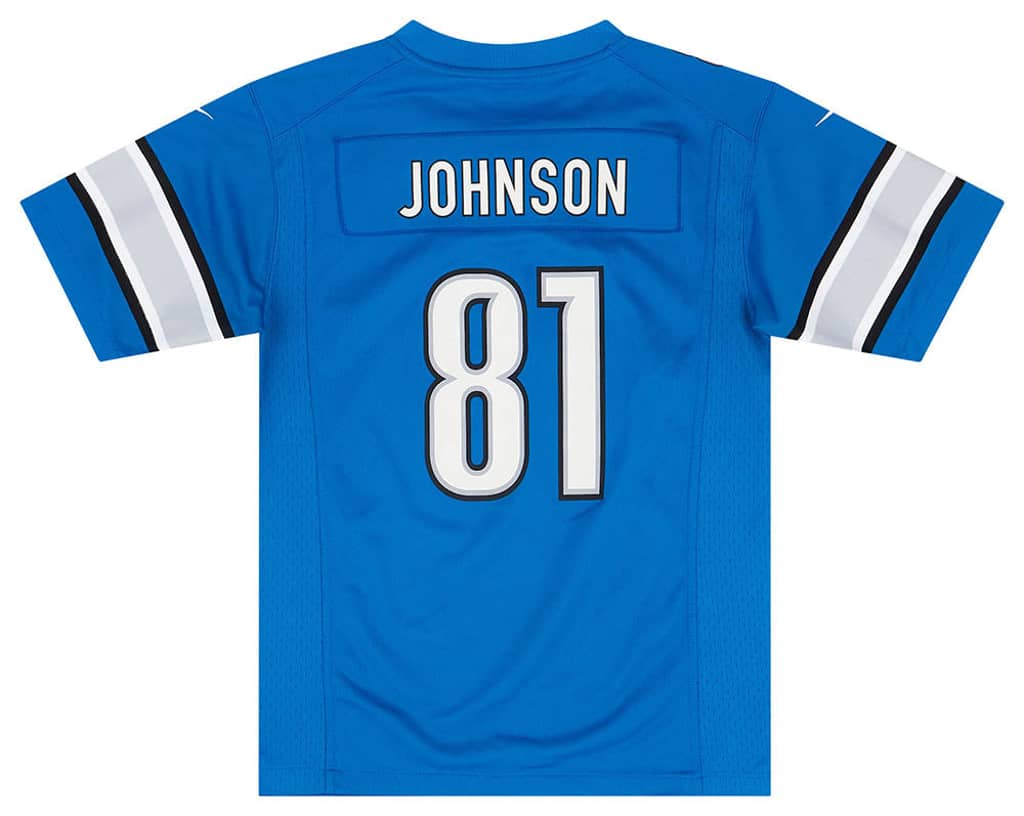 2012-15 Detroit Lions Johnson #81 Nike Game Jersey (Home) Y