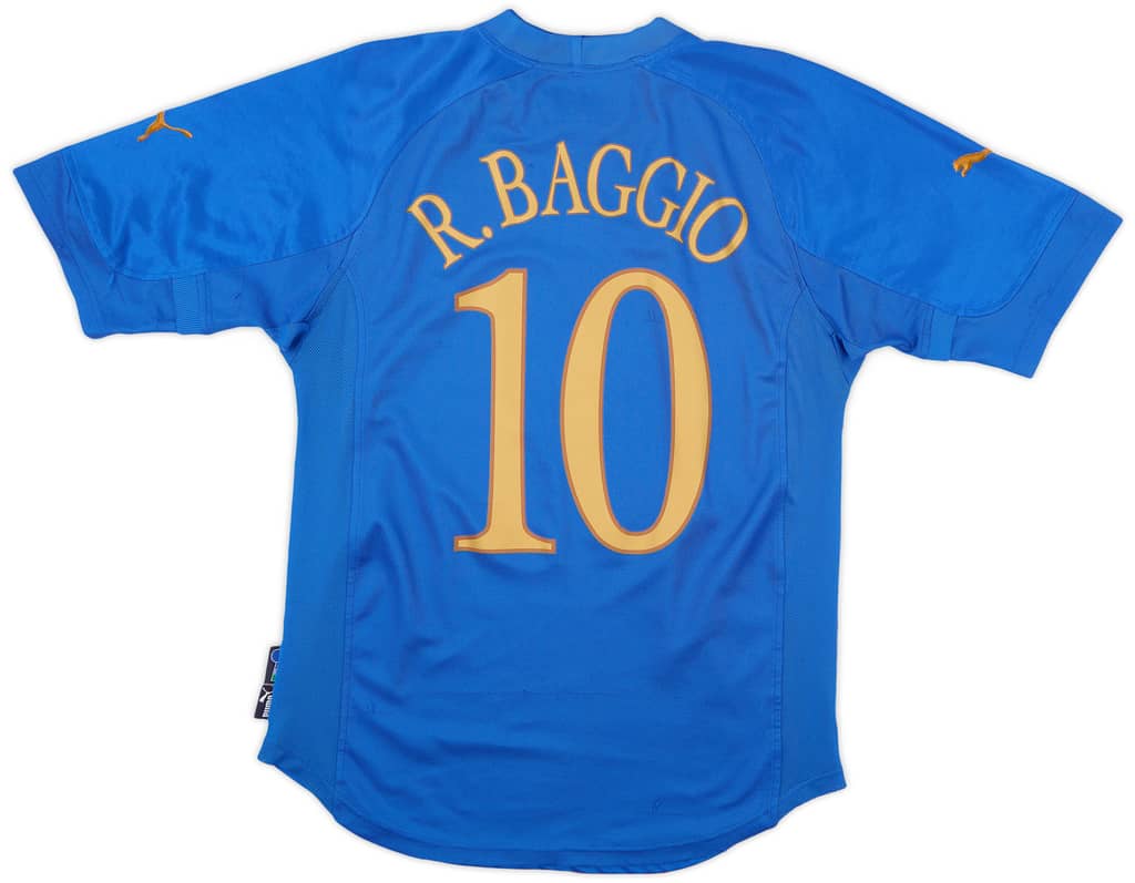 2004-06 Italy Home Shirt Baggio #10 - 7/10 - (S)
