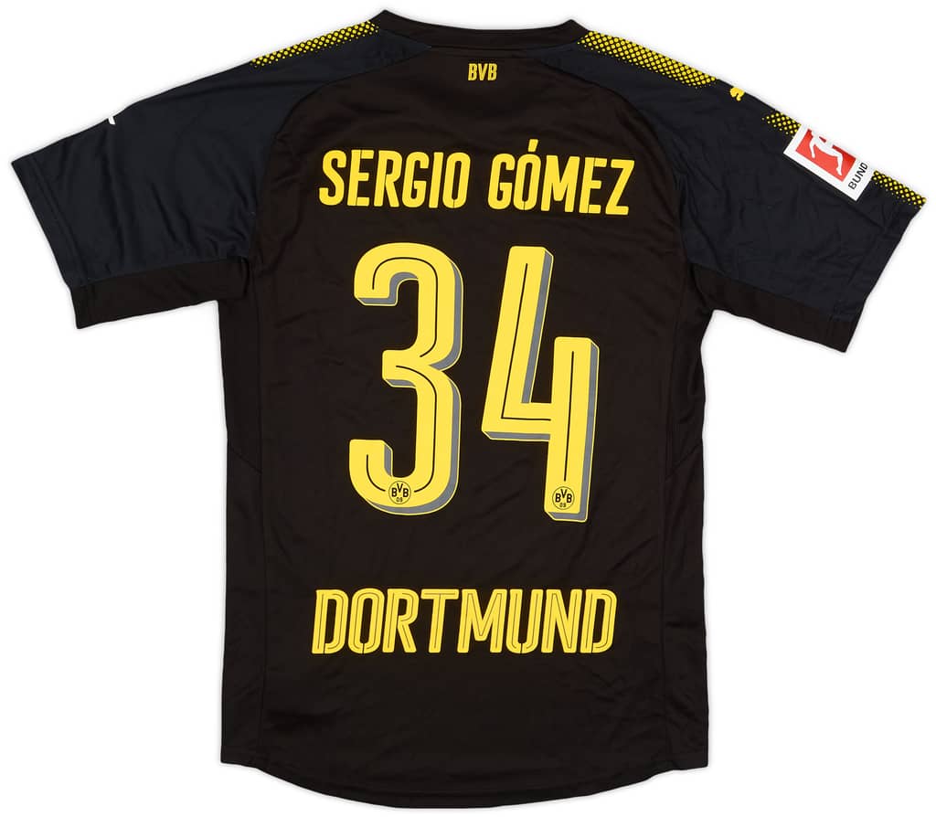 2017-18 Borussia Dortmund Authentic Away Shirt Sergio Gomez #34 - 10/10 - (S)