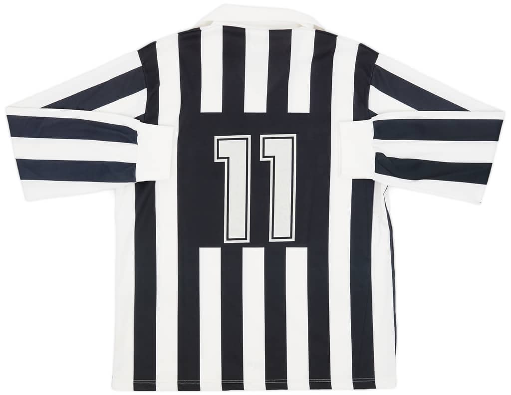 1991-92 Juventus Basic Home L/S Shirt #11 - 8/10 - (XL)