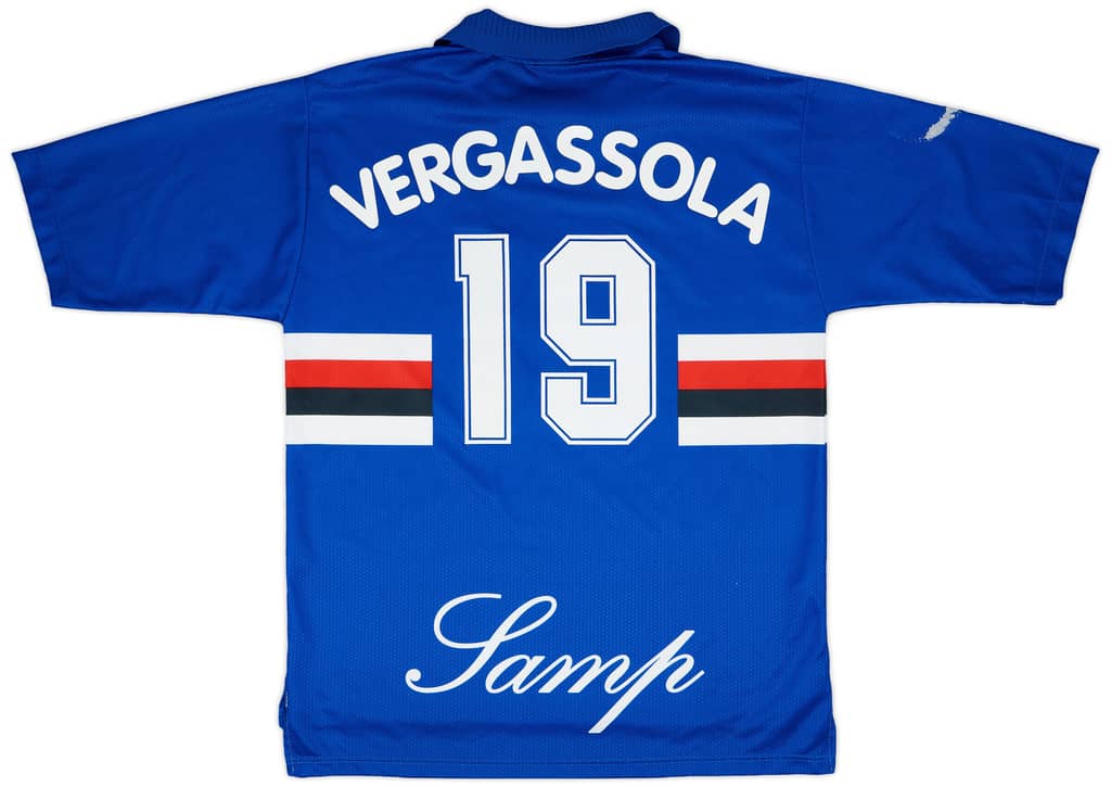 1997-98 Sampdoria Match Issue Home Shirt Vergassola #19