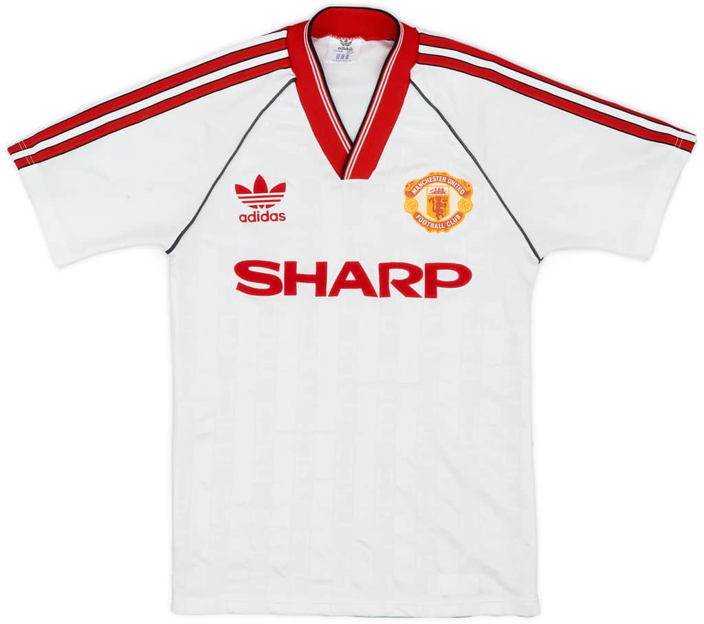 1988-90 Manchester United Away Shirt - 9/10 - (L.Boys)