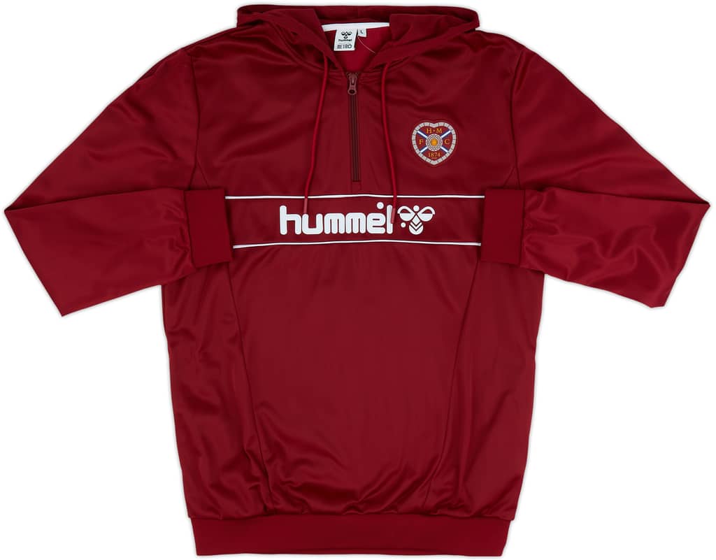 2026-27 Hearts Hummel Retro 1/4 Zip Hooded Top