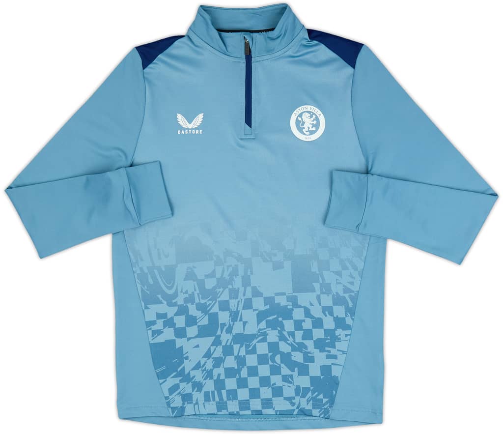 2023-24 Aston Villa Castore Pre-Match 1/4 Zip Top (M.Kids)