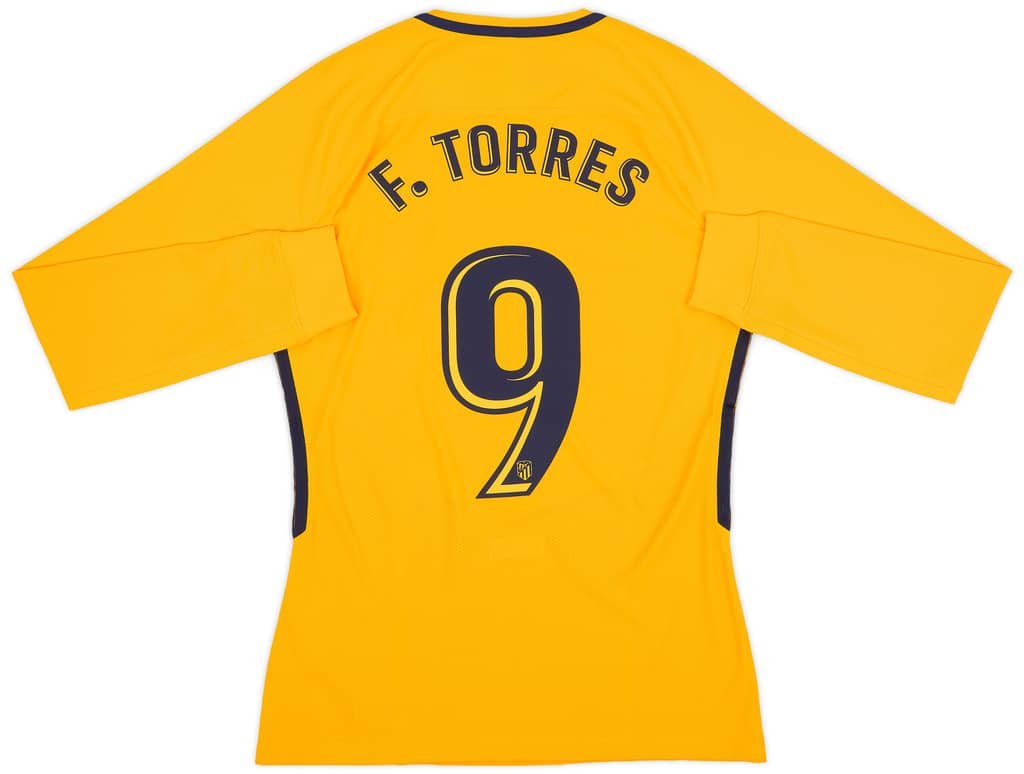 2017-18 Atletico Madrid Authentic Away L/S Shirt F.Torres #9 (M)