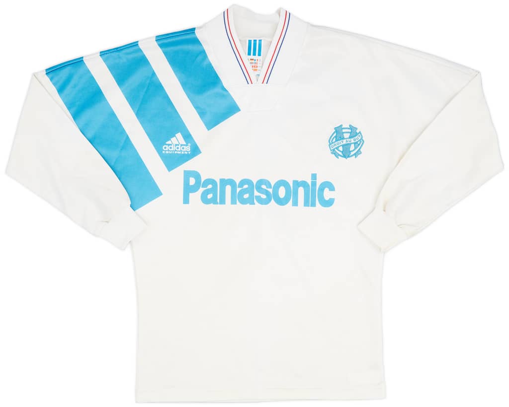 1991-92 Olympique Marseille Home L/S Shirt - 8/10 - (S)