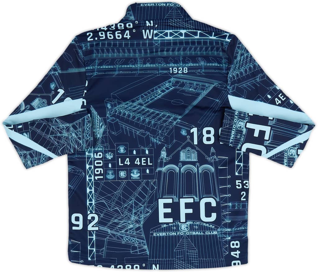 2024-25 Everton Castore Pre-Match 1/4 Zip Top (S.Kids)