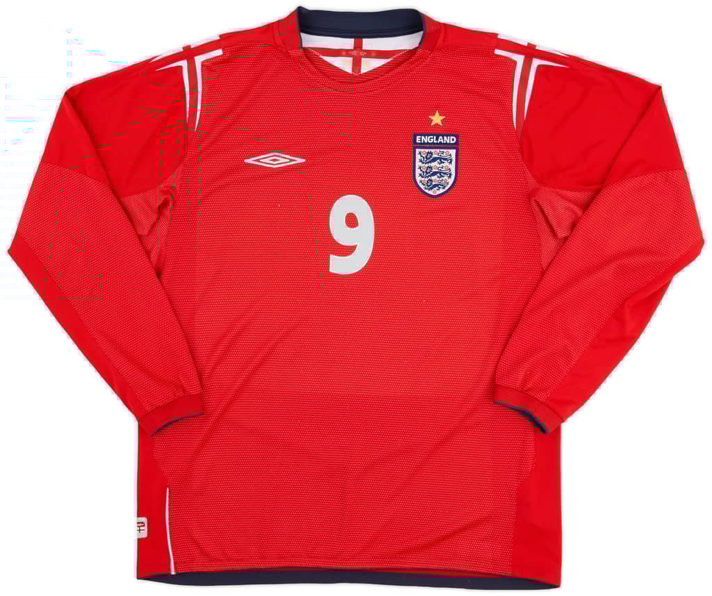 2004-06 England Away L/S Shirt Rooney #9 - 8/10 - (L)