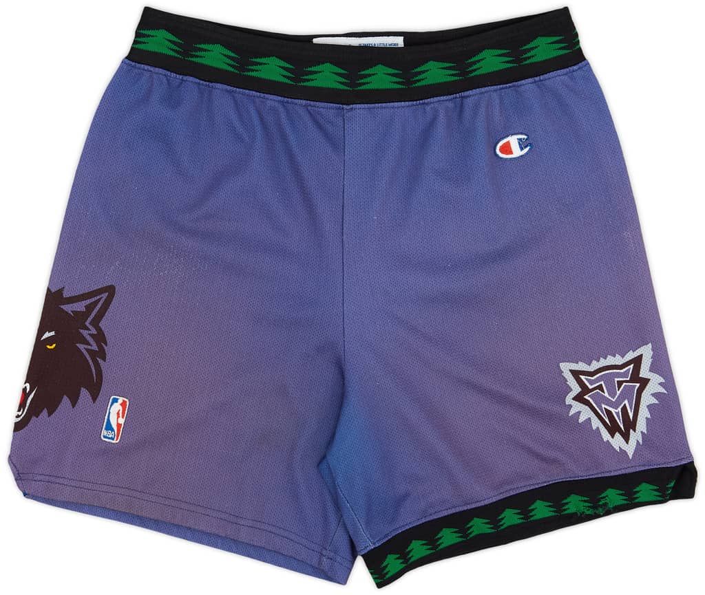 1996-08 Minnesota Timberwolves Champion Away Shorts - 3/10 - (L)