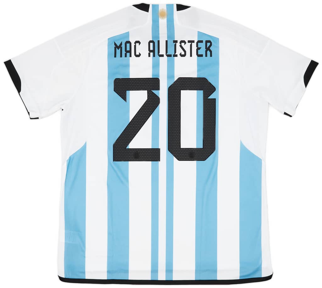 2022-23 Argentina Home Shirt Mac Allister #20 (XXL)