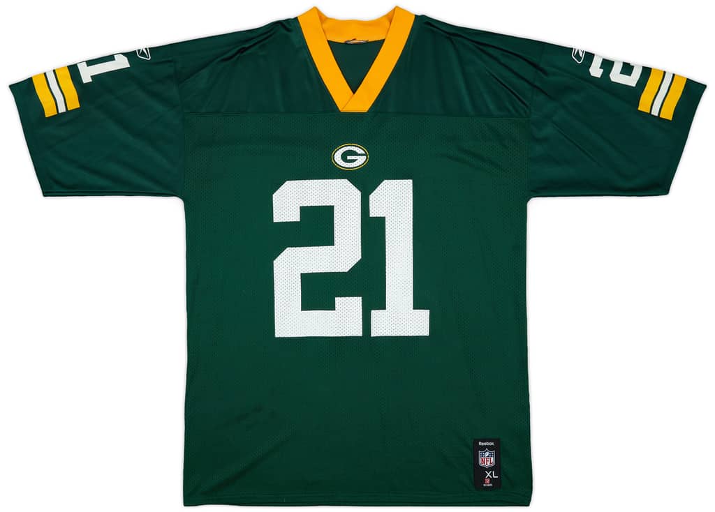 2008-11 Green Bay Packers Woodson #21 Reebok Replica Home Jersey - 9/10 - (XL)