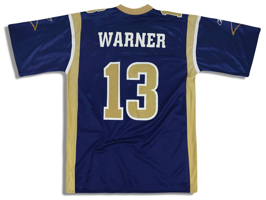 2001 St. Louis Rams Warner #13 Reebok Jersey (Home) XL