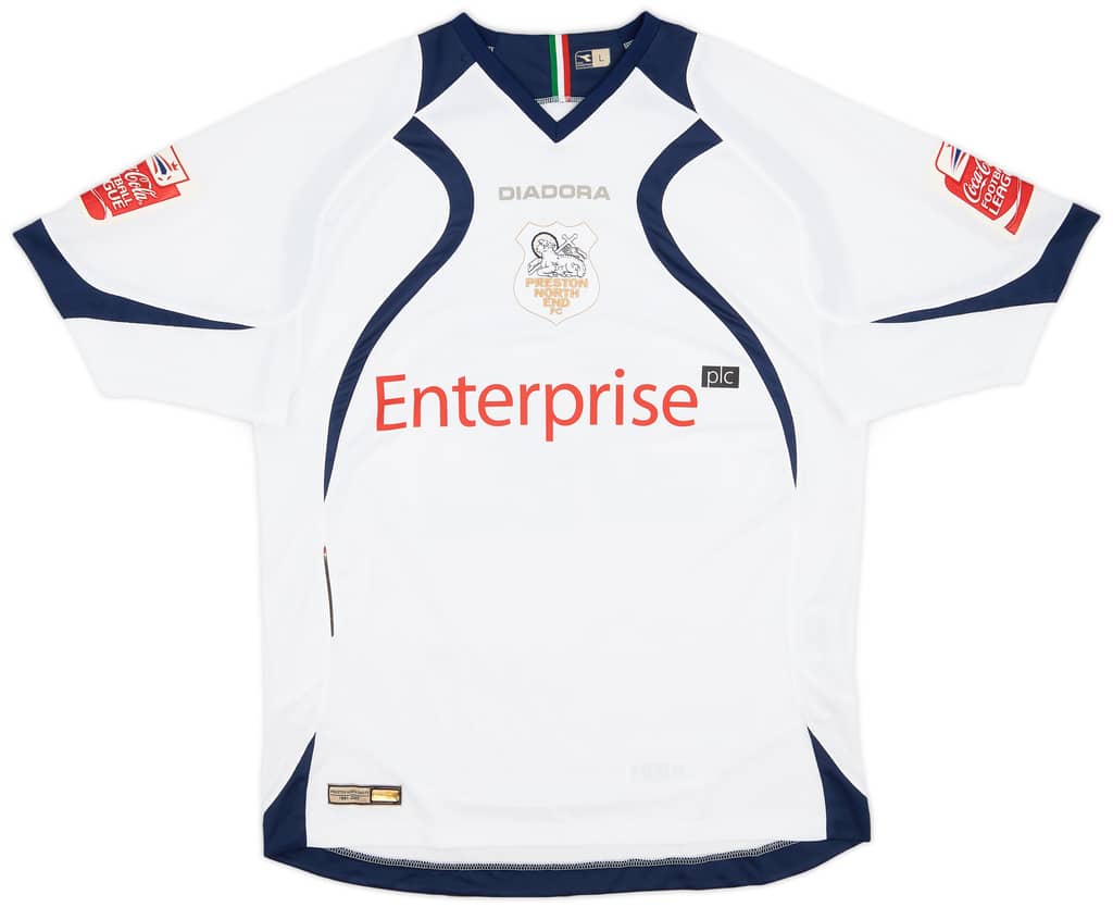 2007-08 Preston North End Match Issue Home Shirt Adams #32