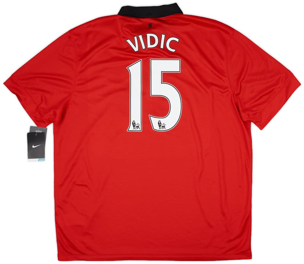 2013-14 Manchester United Home Shirt Vidic #15 (XXL)