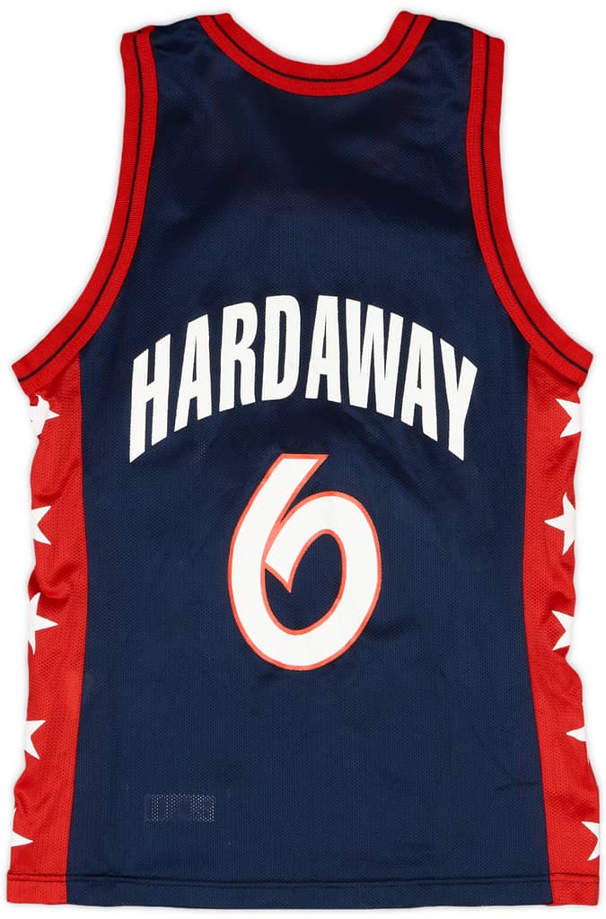 1996-99 USA Hardaway #6 Champion Away Jersey - 8/10 - (S)