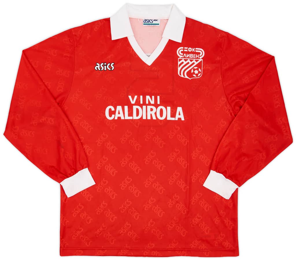 1990-91 Sliven Match Worn Cup Winners Cup Home L/S Shirt #5 (Mitev)