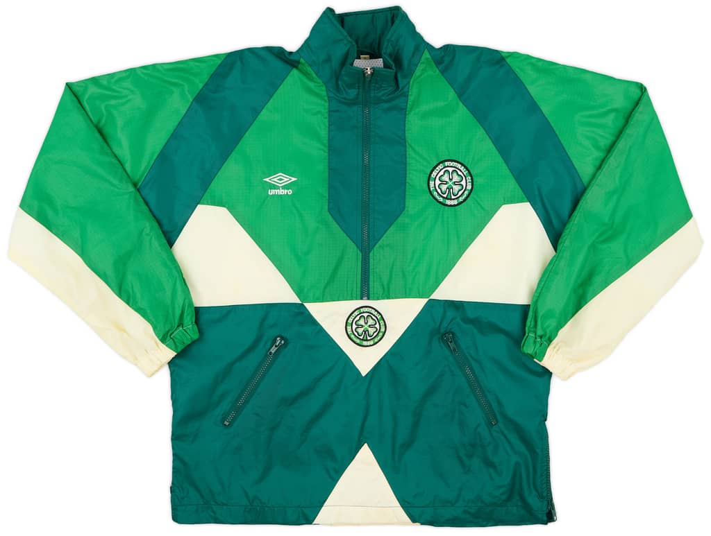 1991-92 Celtic Umbro 1/2 Zip Track Jacket - 8/10 - (S)