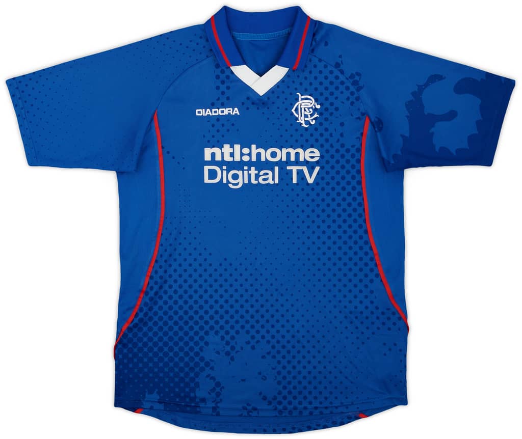 2002-03 Rangers Home Shirt - 8/10 - (XL.Boys)